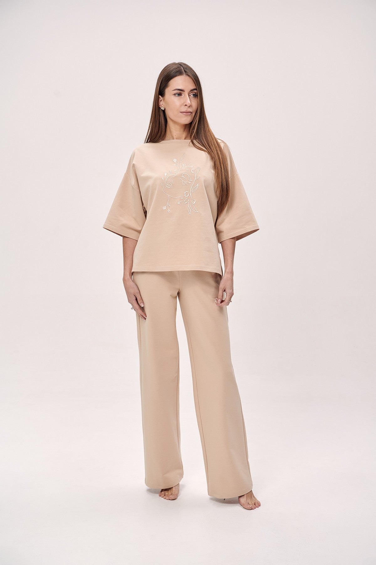 Трикотажный костюм 1614 beige