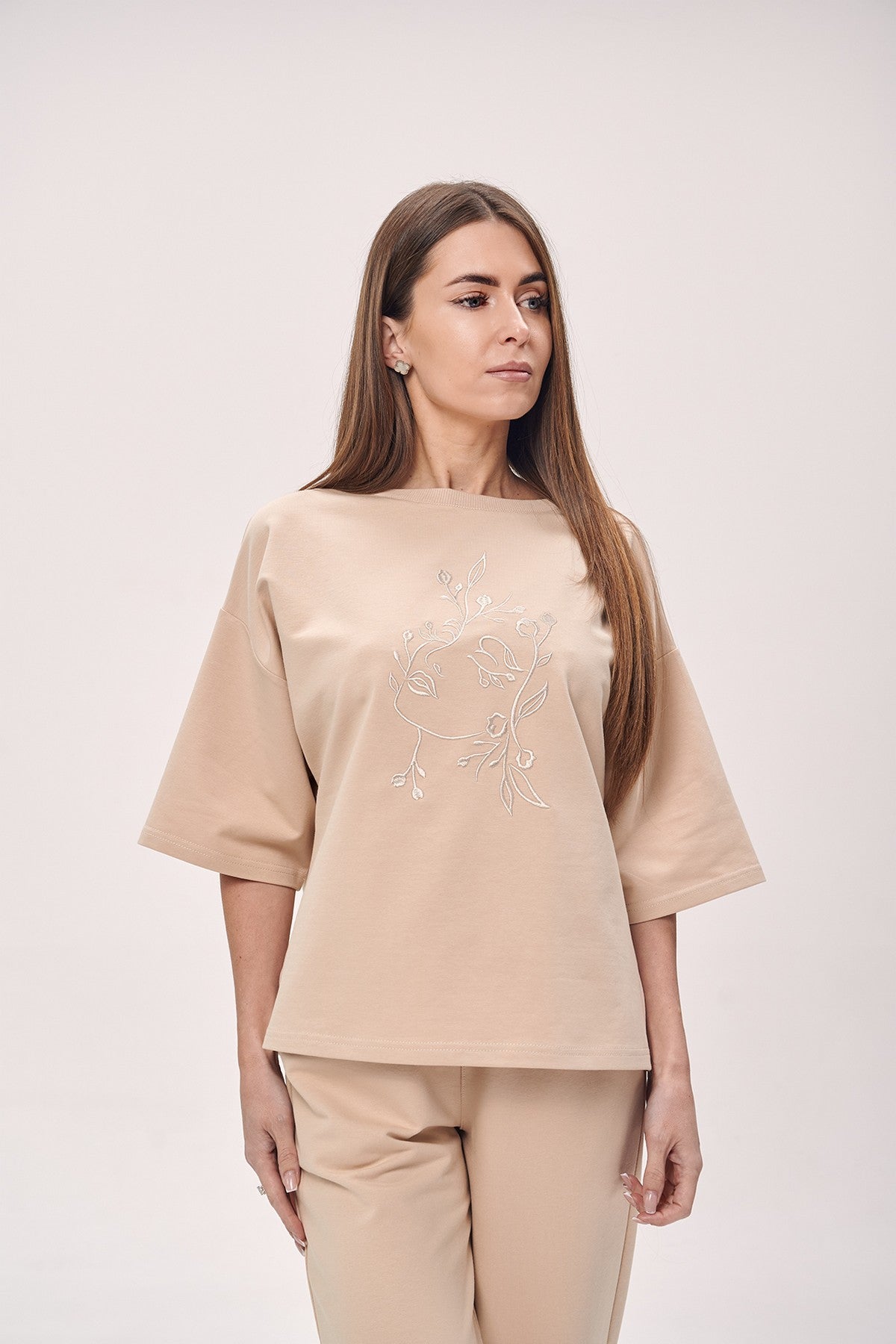 Трикотажный костюм 1614 beige
