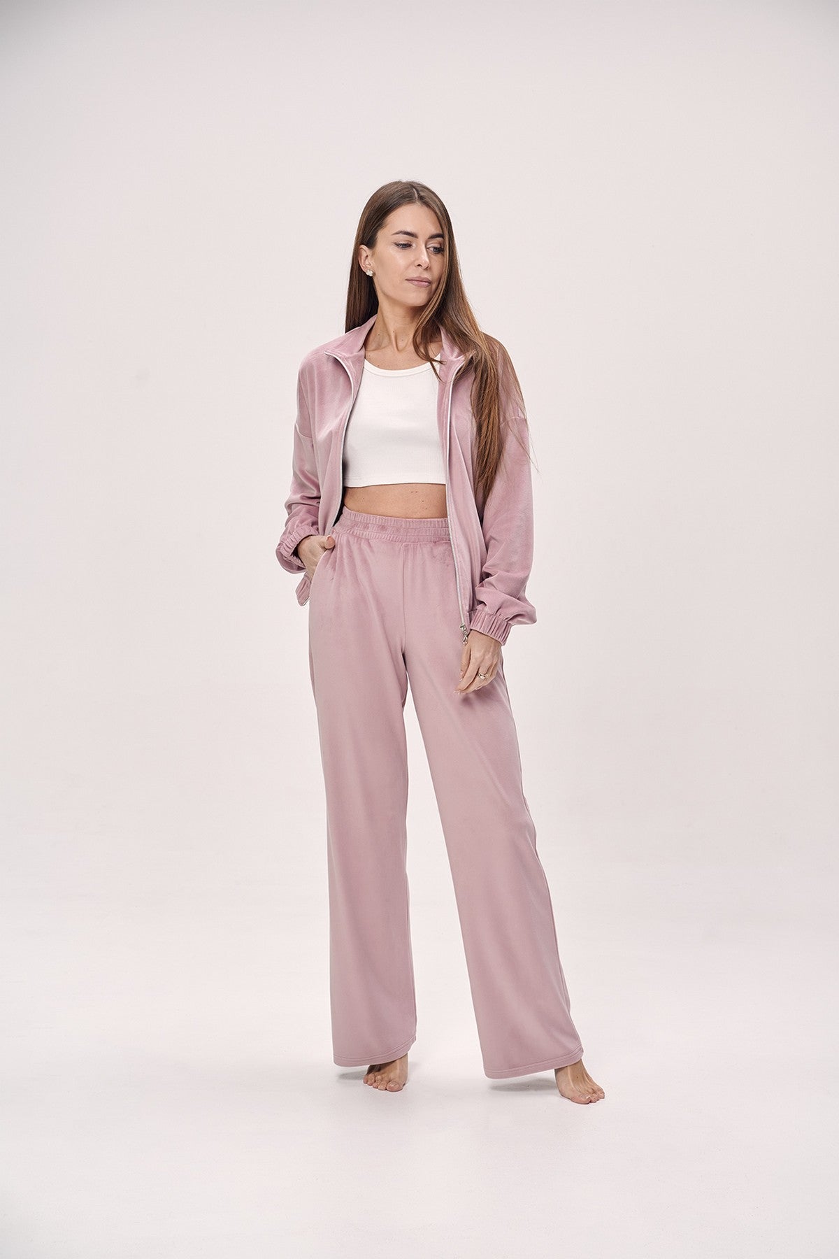 Велюровый костюм 1622 powder