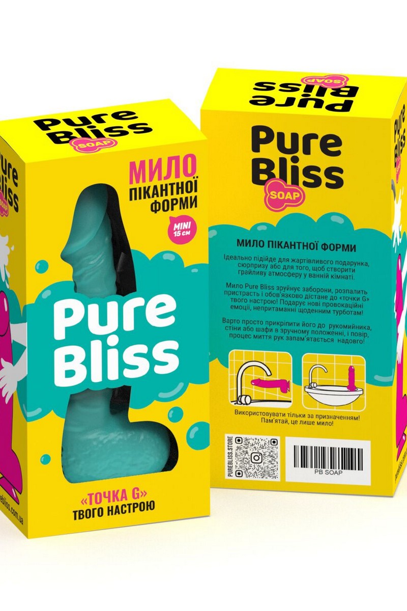 Крафтове мило-член Mini Turquoise SO6359 Pure Bliss коробка