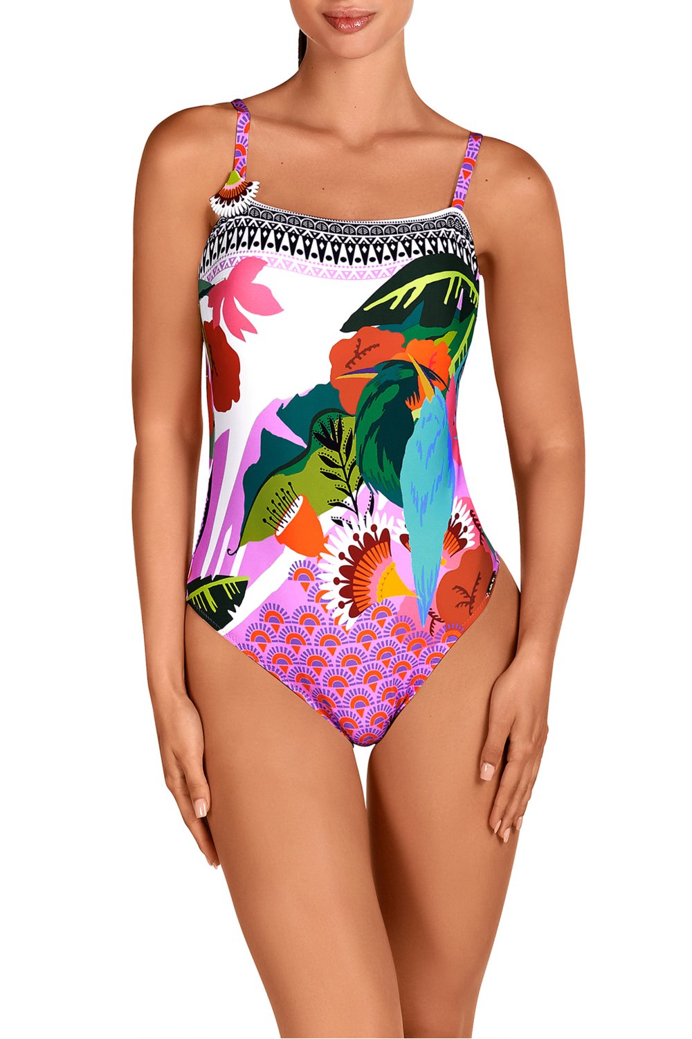 Суцільний купальник з корекцією 1613 multi