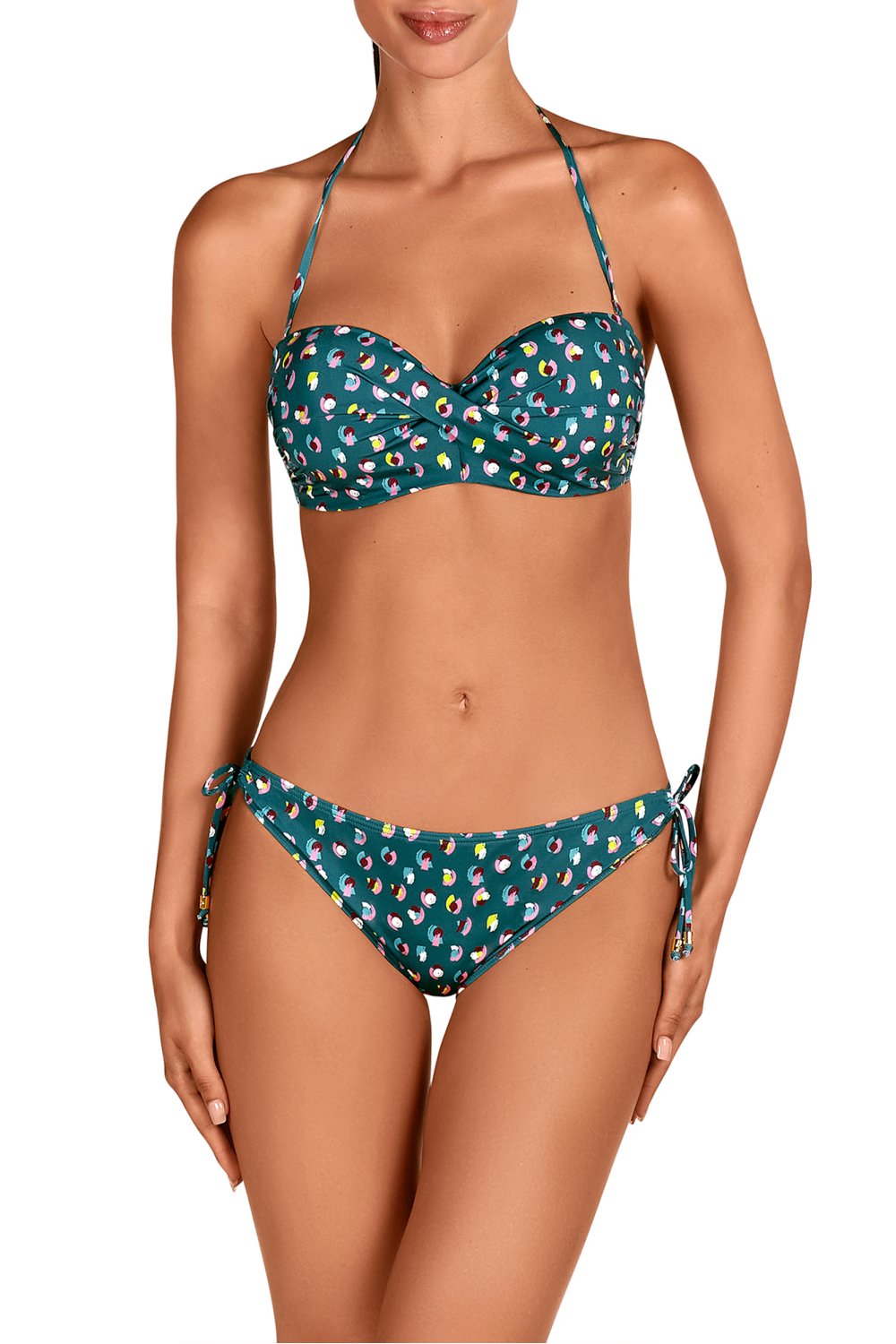 Роздільний купальник бандо 1672-3D green