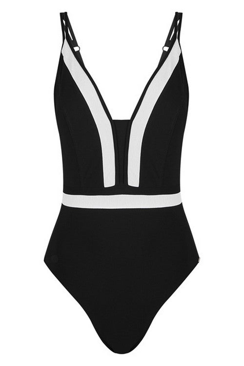 Суцільний купальник з корекцією 1690 black/white