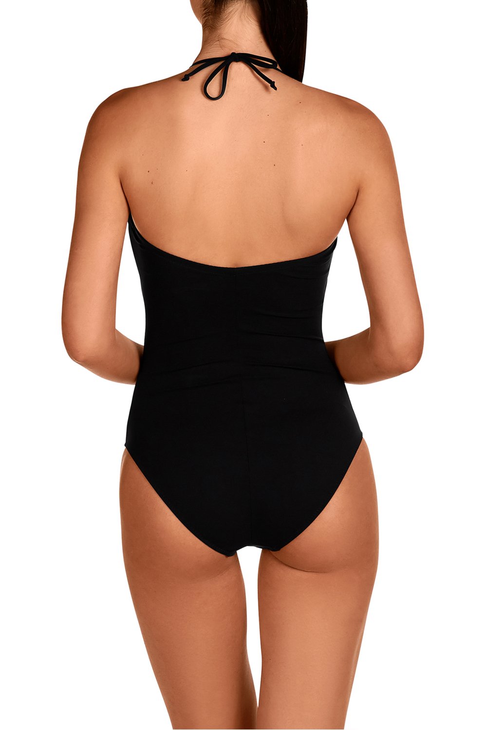 Сдельный купальник бандо 1691 black/white