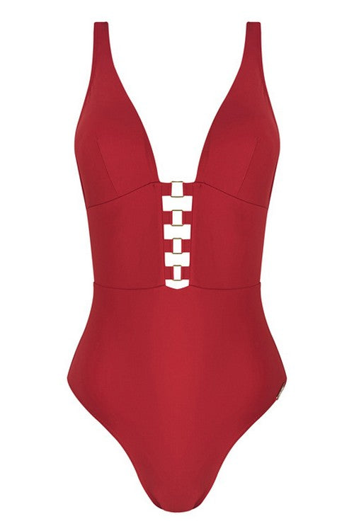 Суцільний купальник 1692 red