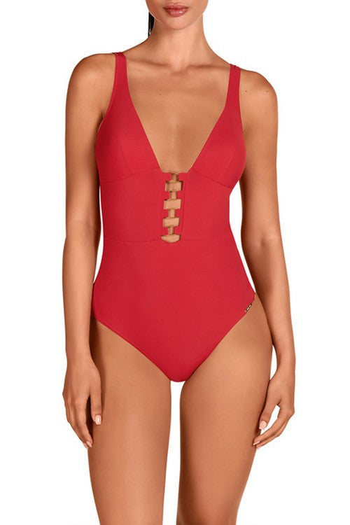 Сдельный купальник 1692 red