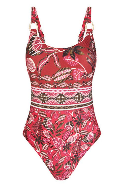 Суцільний купальник 1709 red