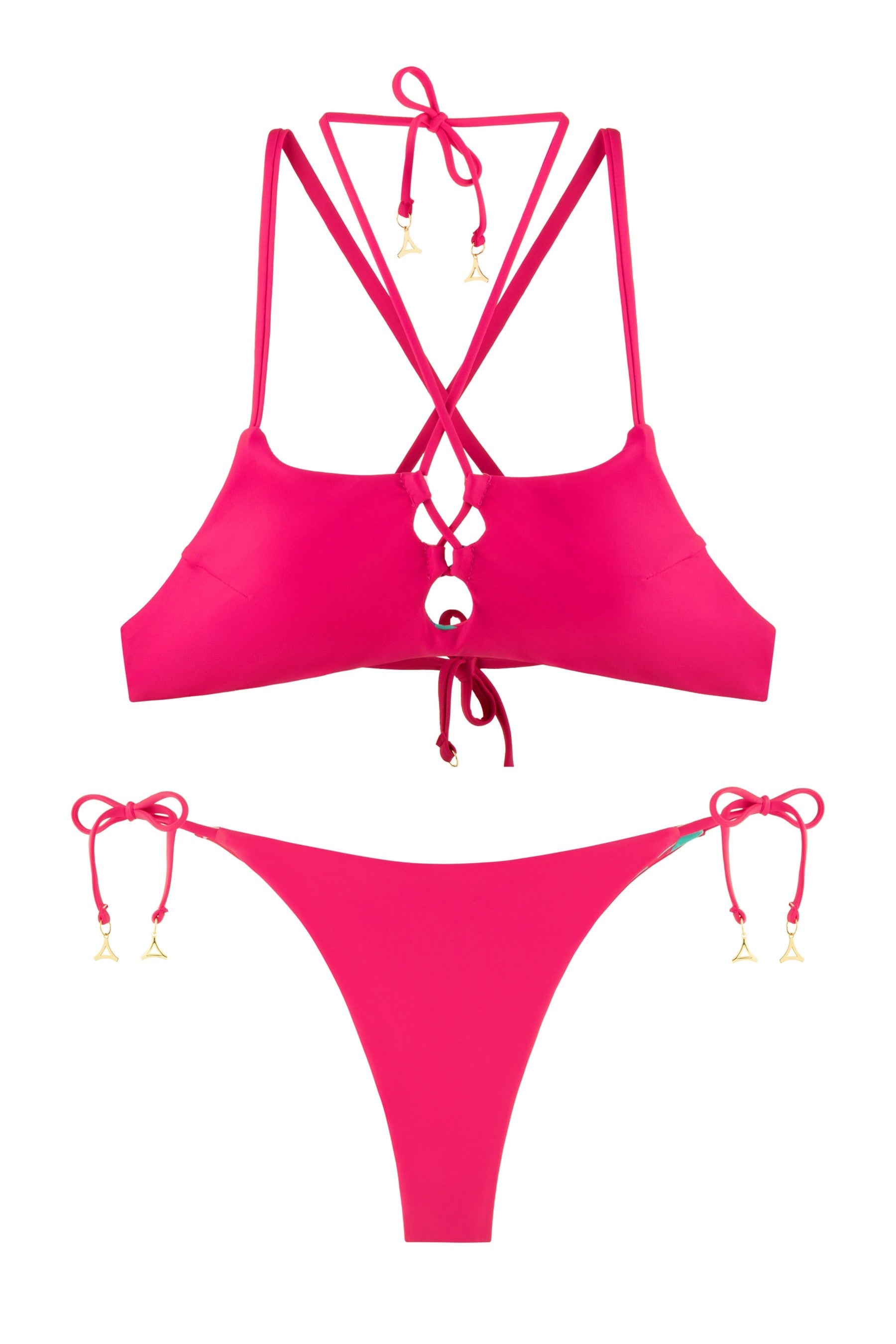 Двусторонний купальник 409-048/409-237 406 fuchsia