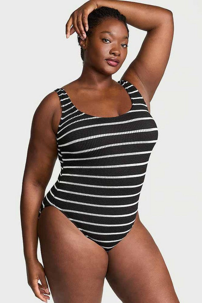 Суцільний купальник 377480169 black/white Victoria`s Secret