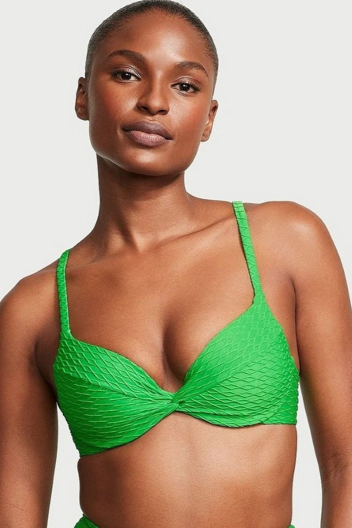 Раздельный купальник пуш-ап 97896232 green