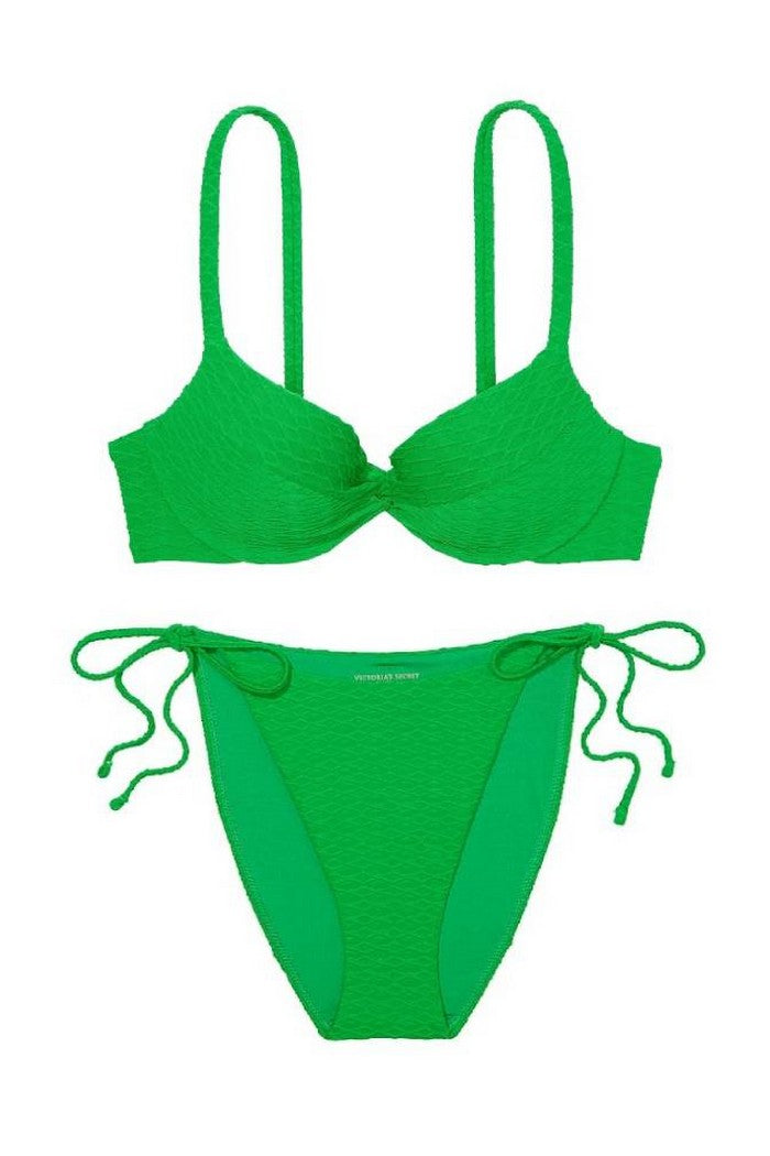 Раздельный купальник пуш-ап 97896232 green