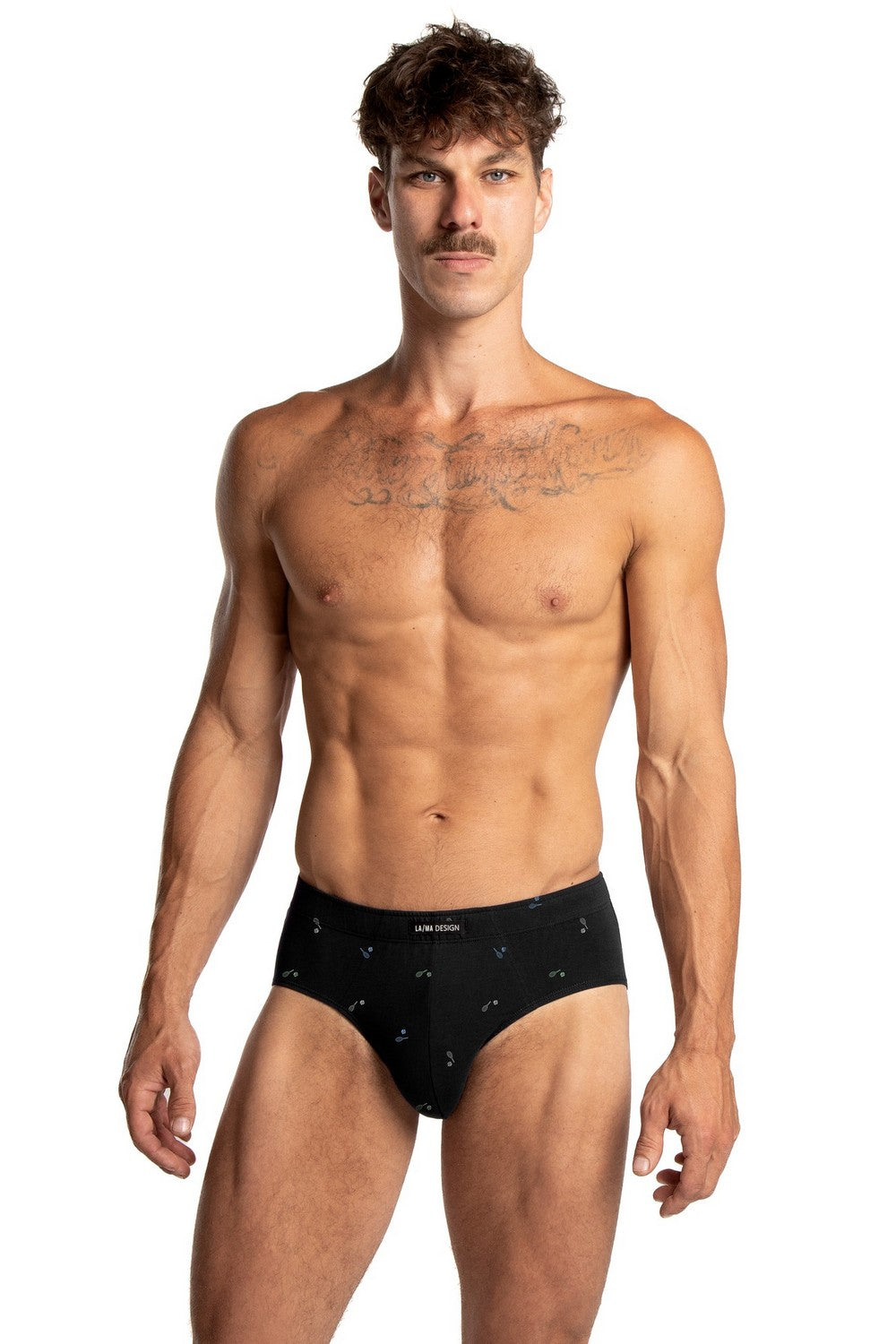 Мужские трусы слип 1073CL black/blue (2 шт.)