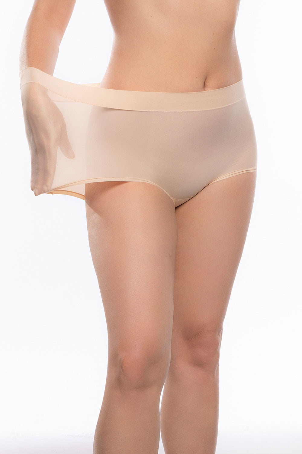 Эластичные высокие трусики-шорты FIT6000SZ-06 beige