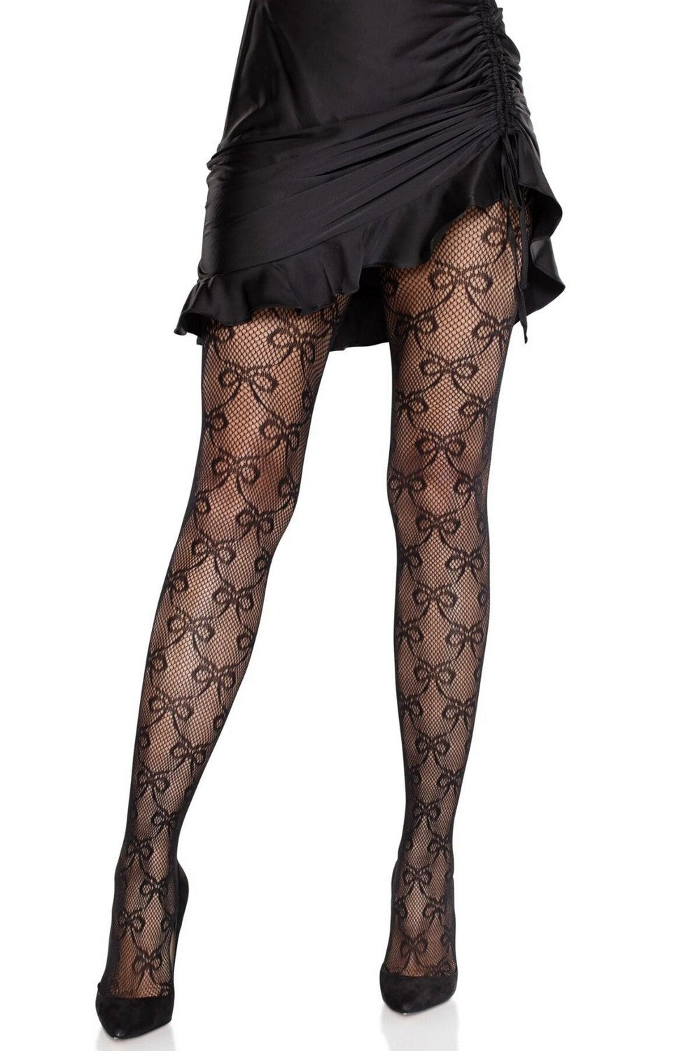 Ажурные колготки с бантиками Bow Net Tights