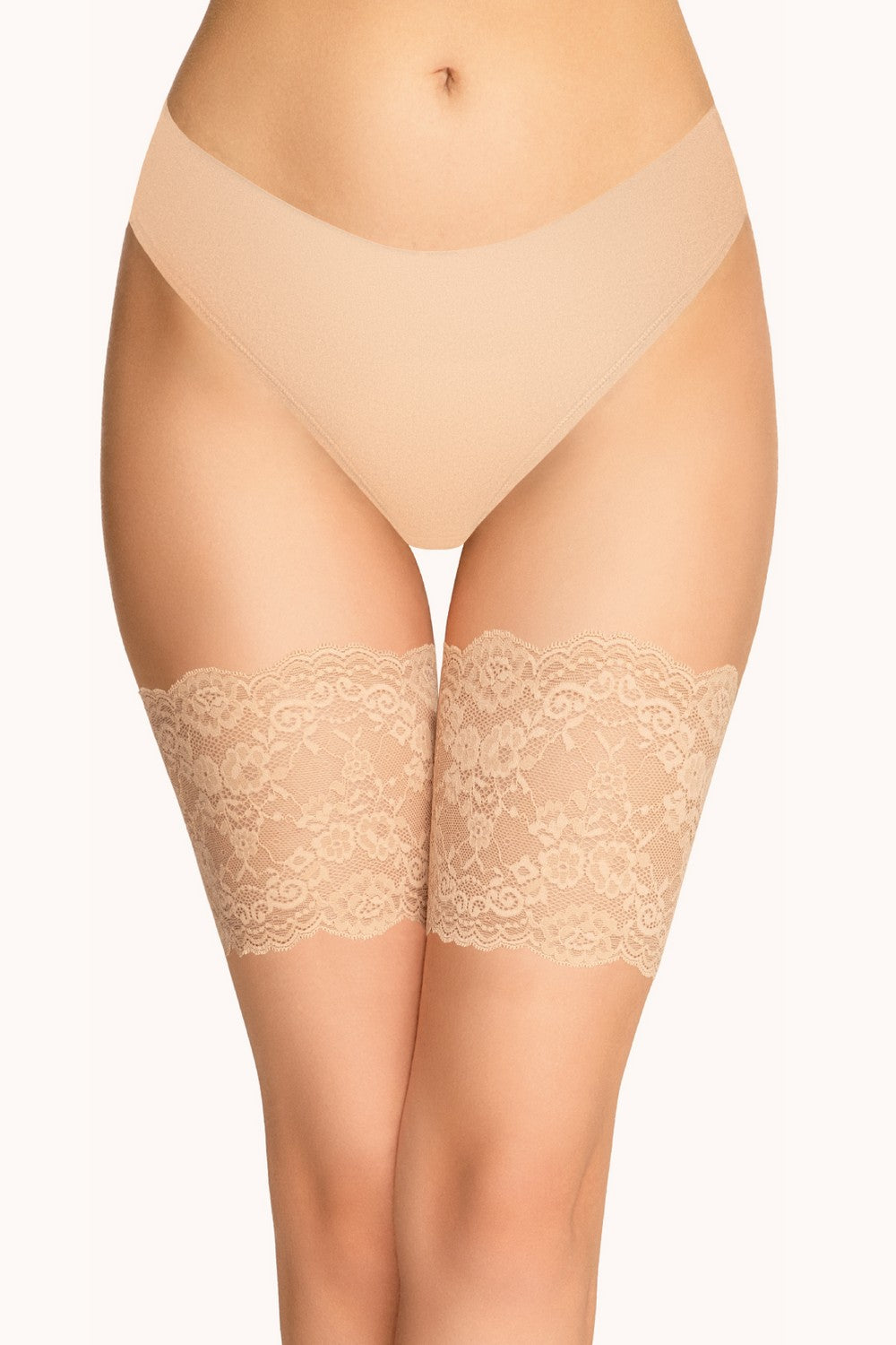 Кружевные бандалетки на бедра 170 Lace beige