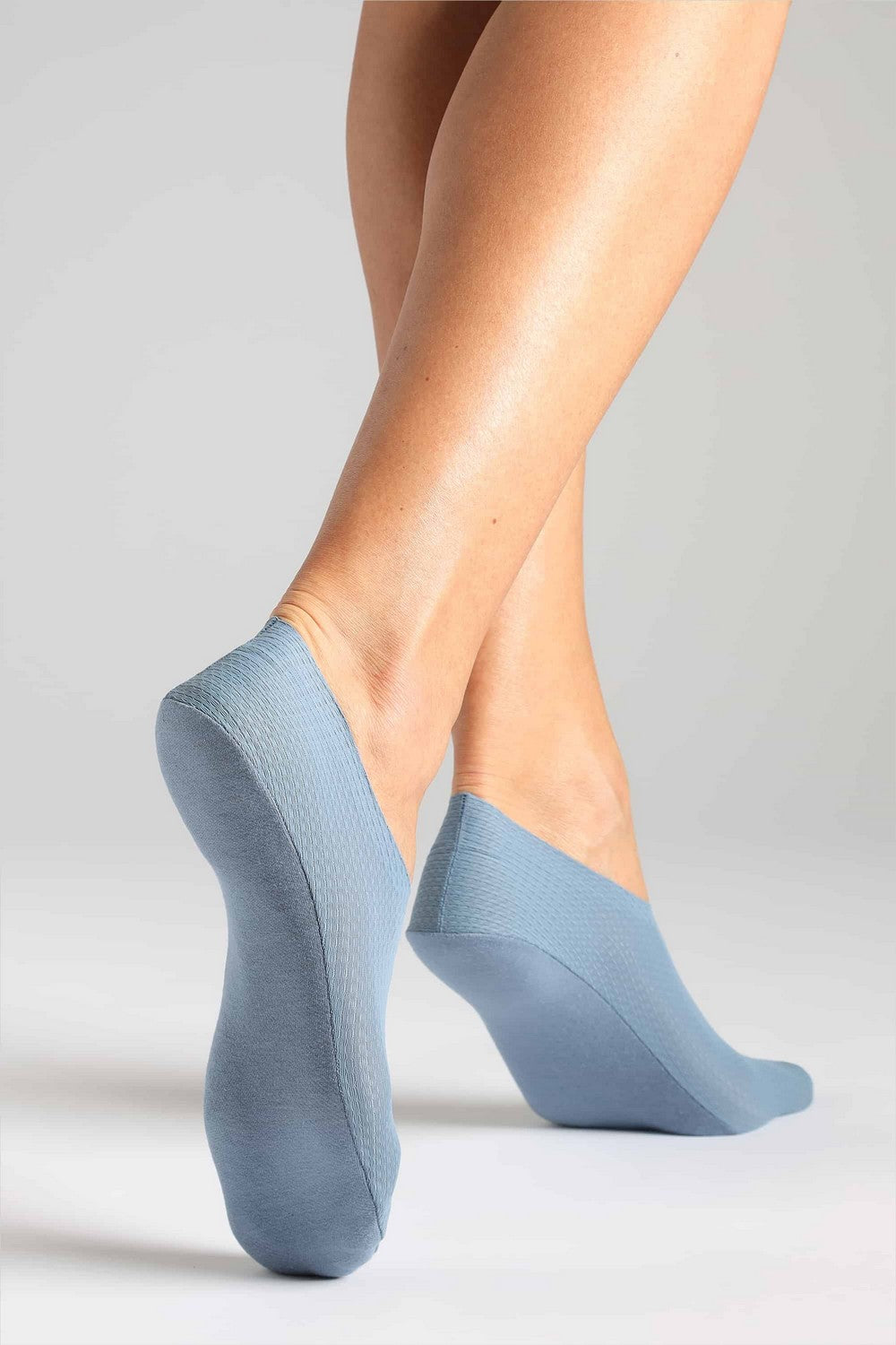 Слідки із силіконовою вставкою 747 Sneaker Invisible Micro Waffle (2 пари) grey/blue