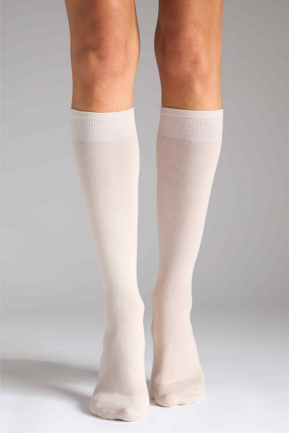 Хлопкові гольфи Knee high 108 120d (2 пари) milk/pudra Legs
