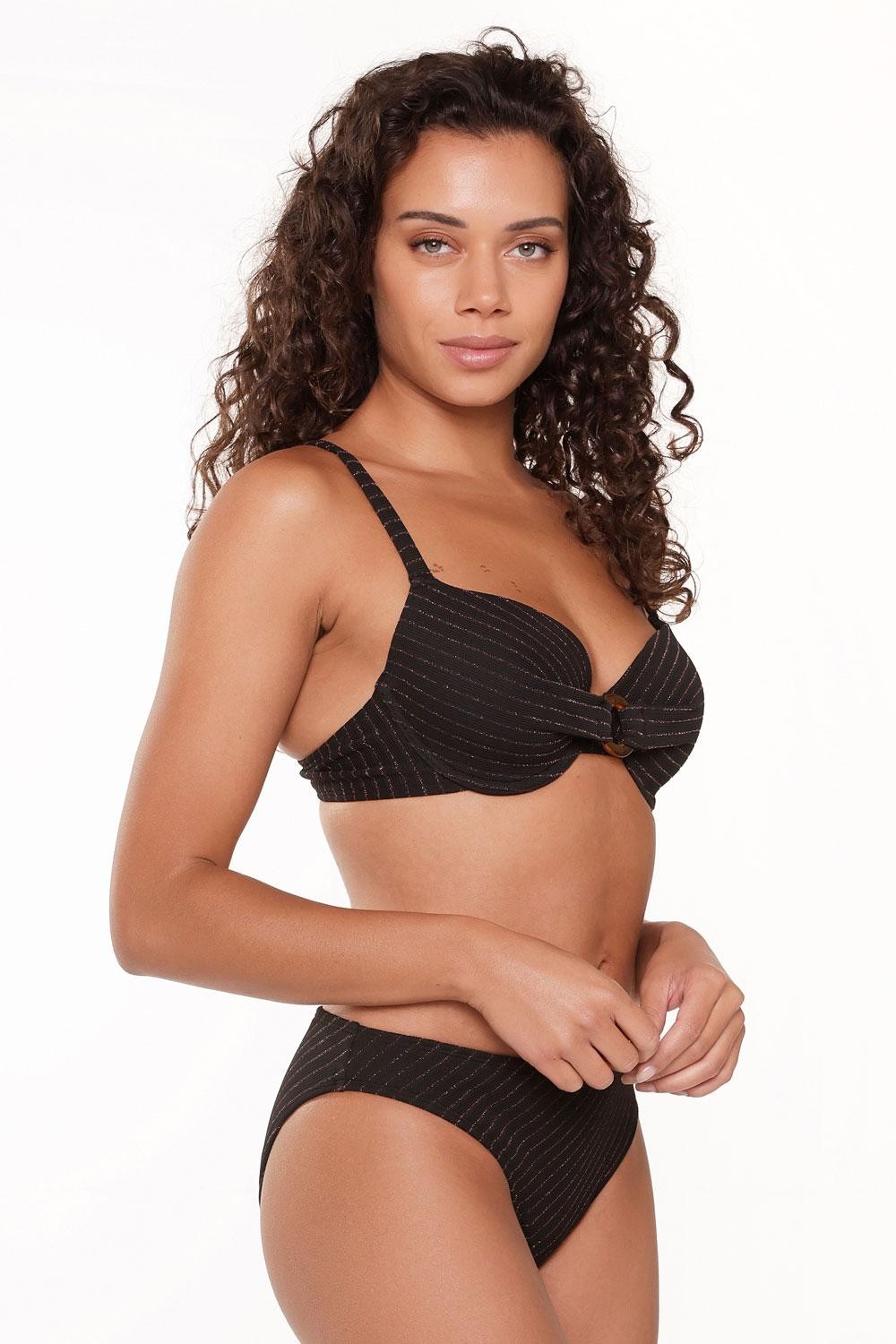 Купальные плавки с металлизированной нитью 7201B black