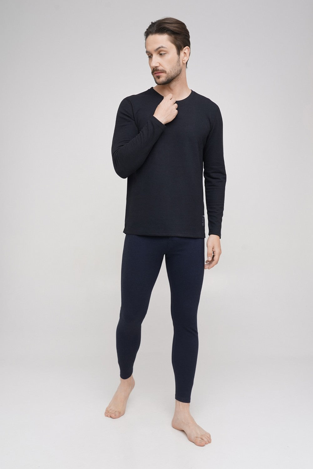 Мужской термолонгслив ДЛ003ТВ navy