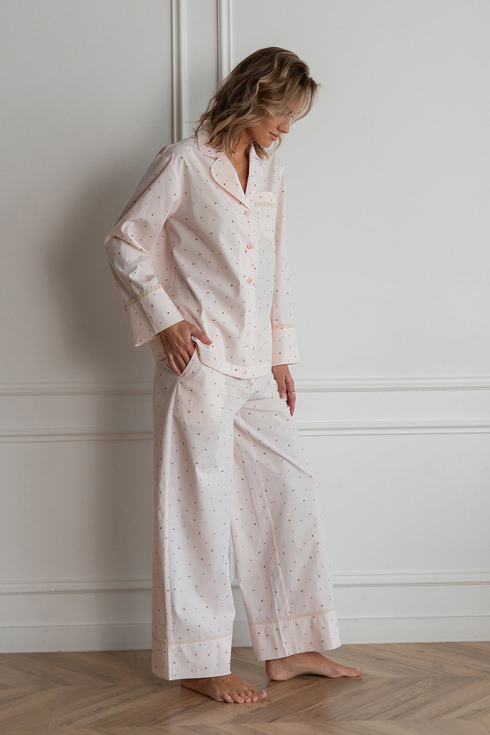 Хлопковая пижама с сердечками Love is HL0073-35-69