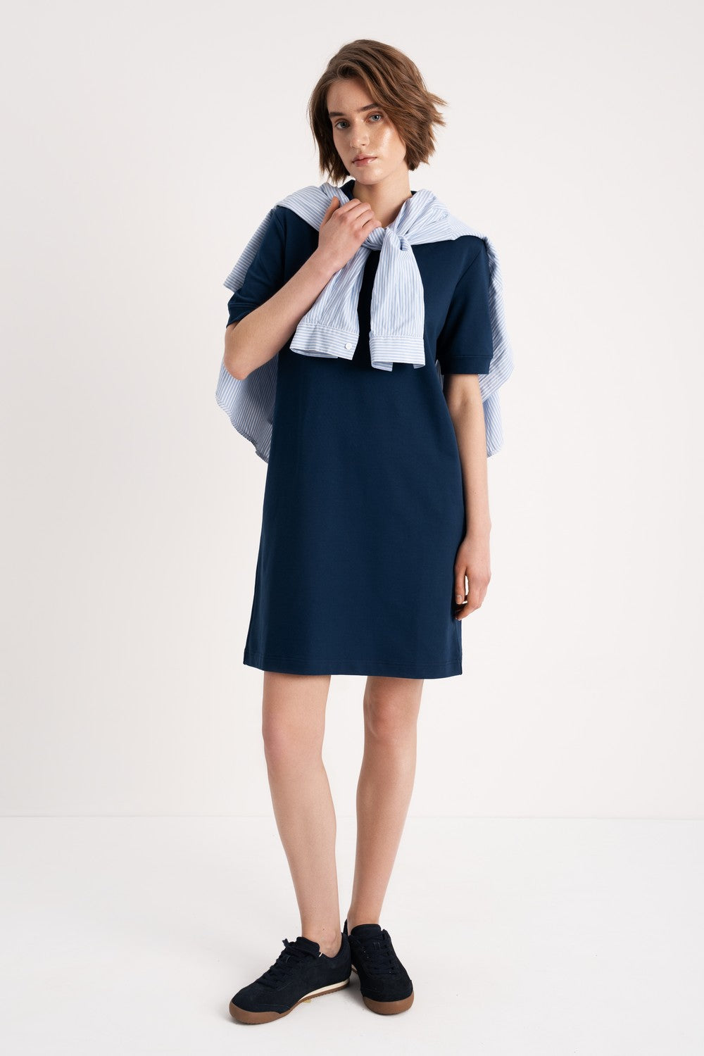 Хлопковое платье-поло 2050-172 Hola blue