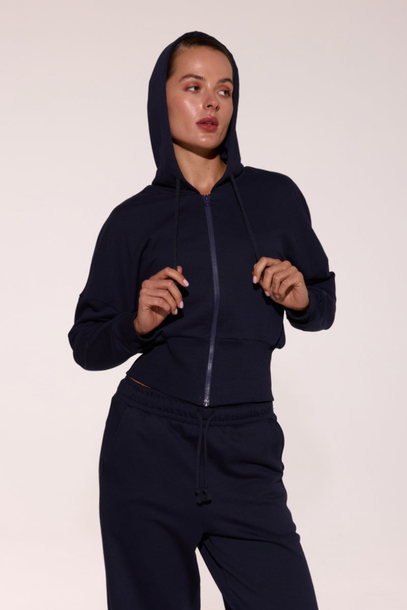 Кофта на молнии 2080-41 dark blue