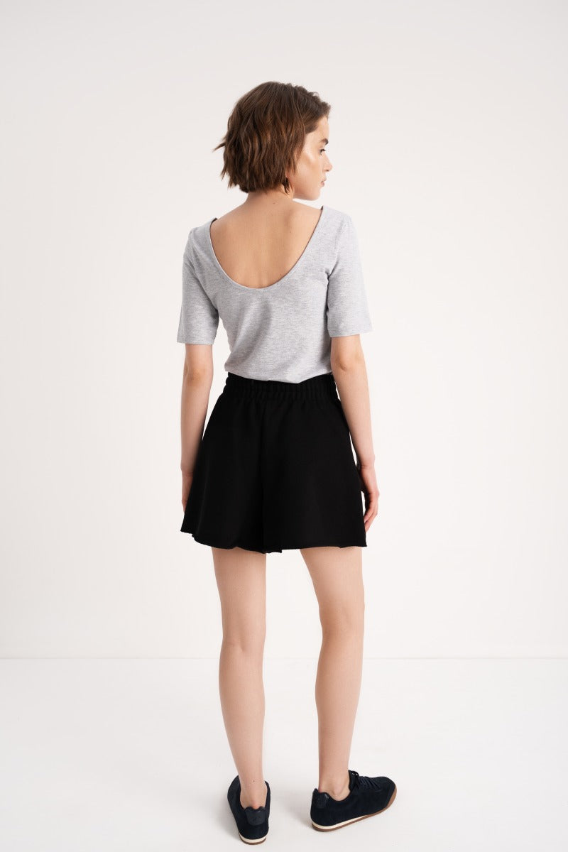 Двостороння бавовняна футболка L030 Molly light melange