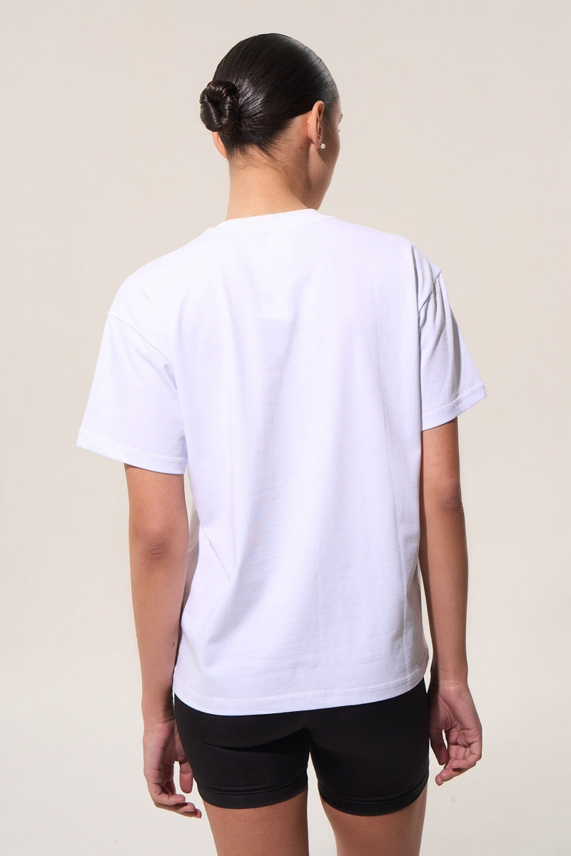 Хлопковая футболка с логотипом L042 white
