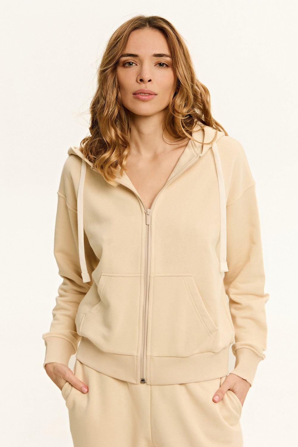 Худи на молнии LC-026h Karo milk