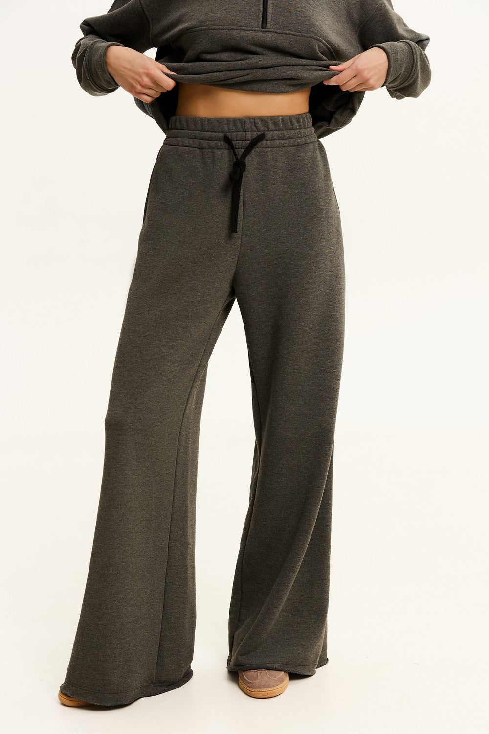 Прямые брюки с карманами LC028p Solo dark melange