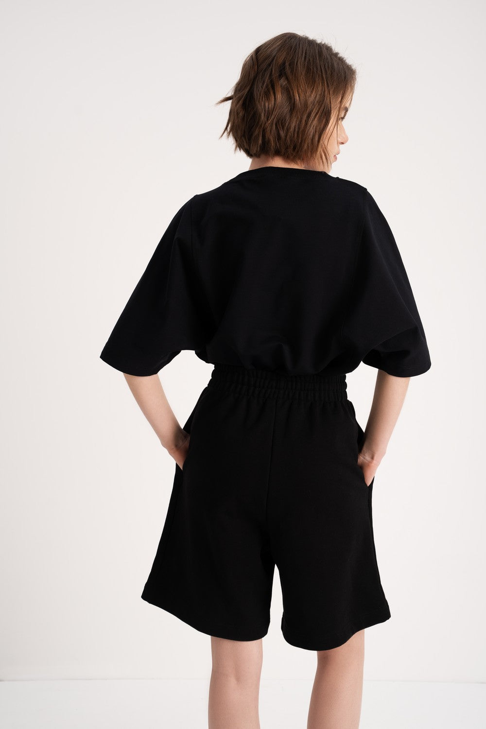 Удлиненные хлопковые шорты LC030sh Hoster black