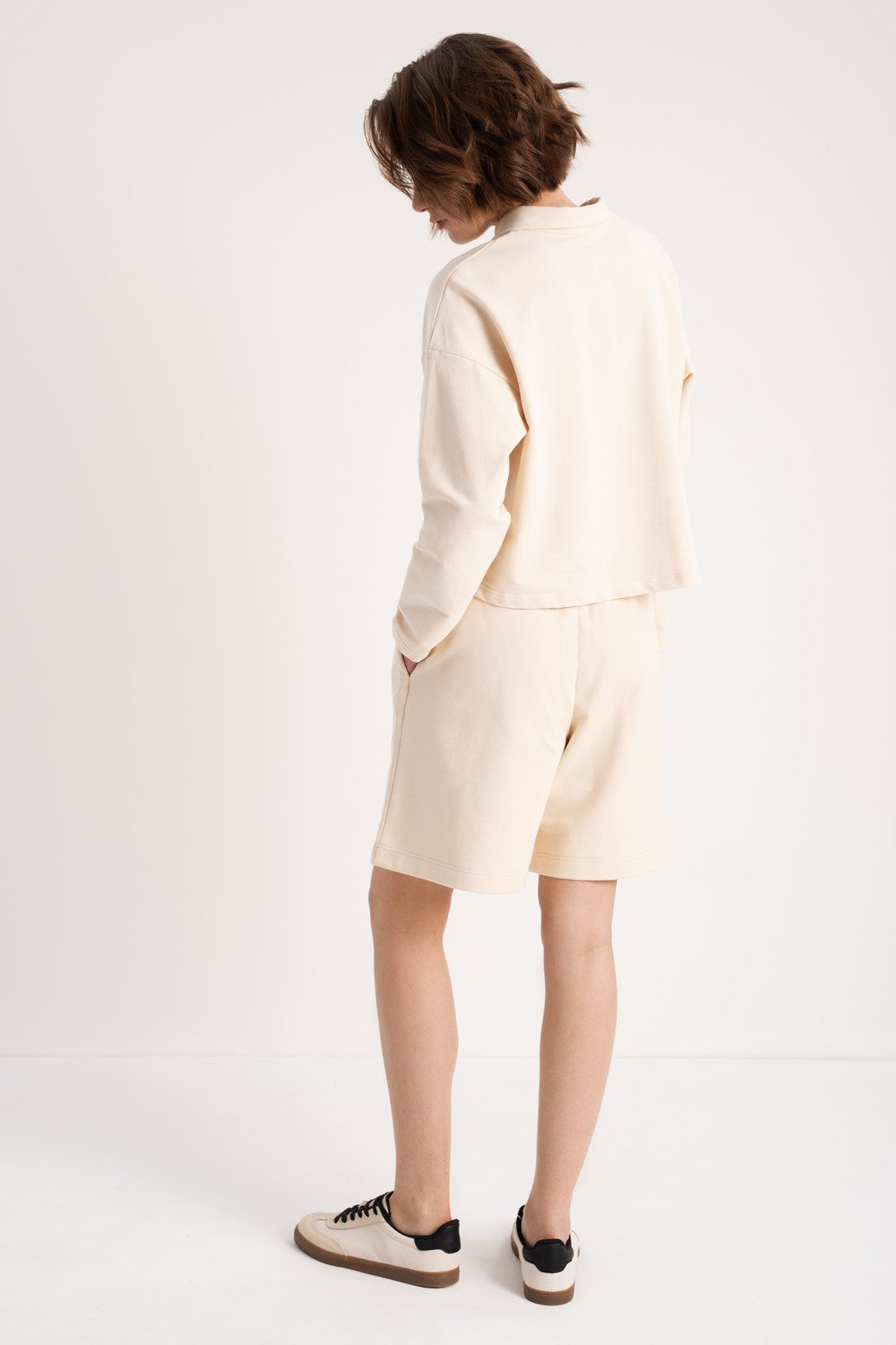 Удлиненные хлопковые шорты LC030sh Hoster milk