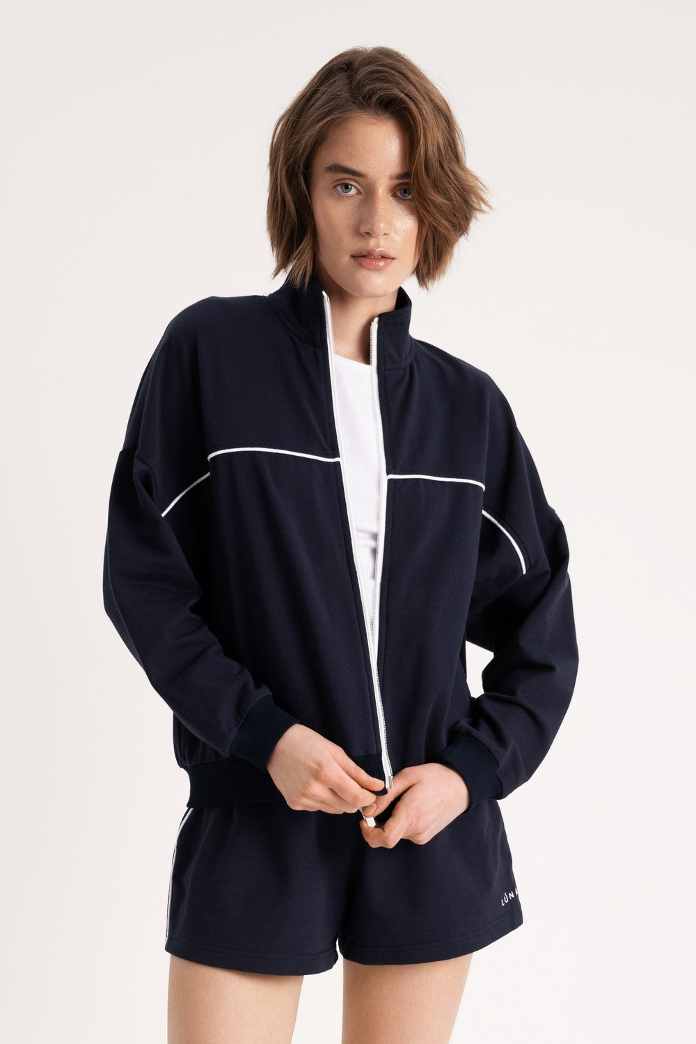 Толстовка на молнии LC032s Helena dark blue