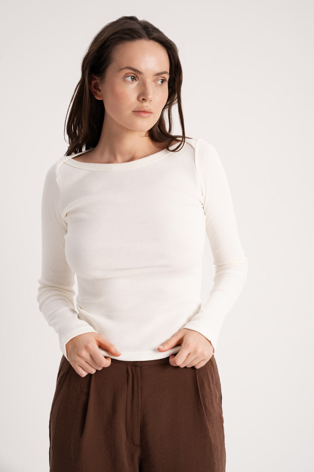 Лонгслив в рубчик LC041l Luisa milk