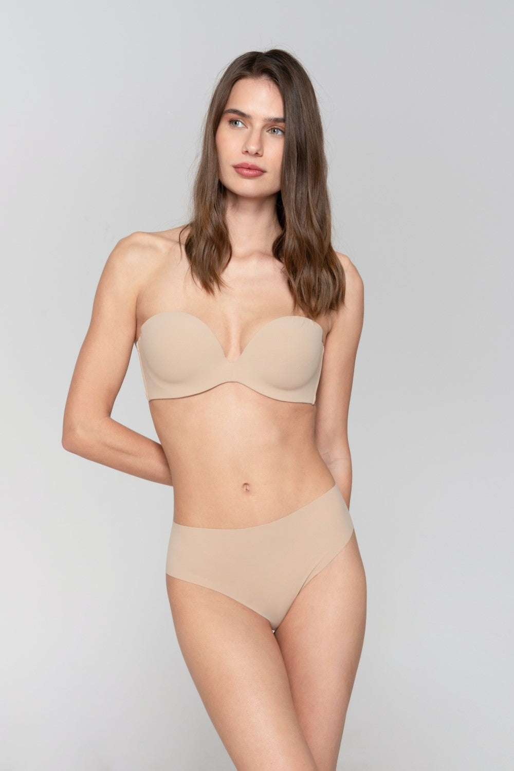 Бюстгальтер зі знімними бретелями Secret sense 11062B beige Luna Splendida