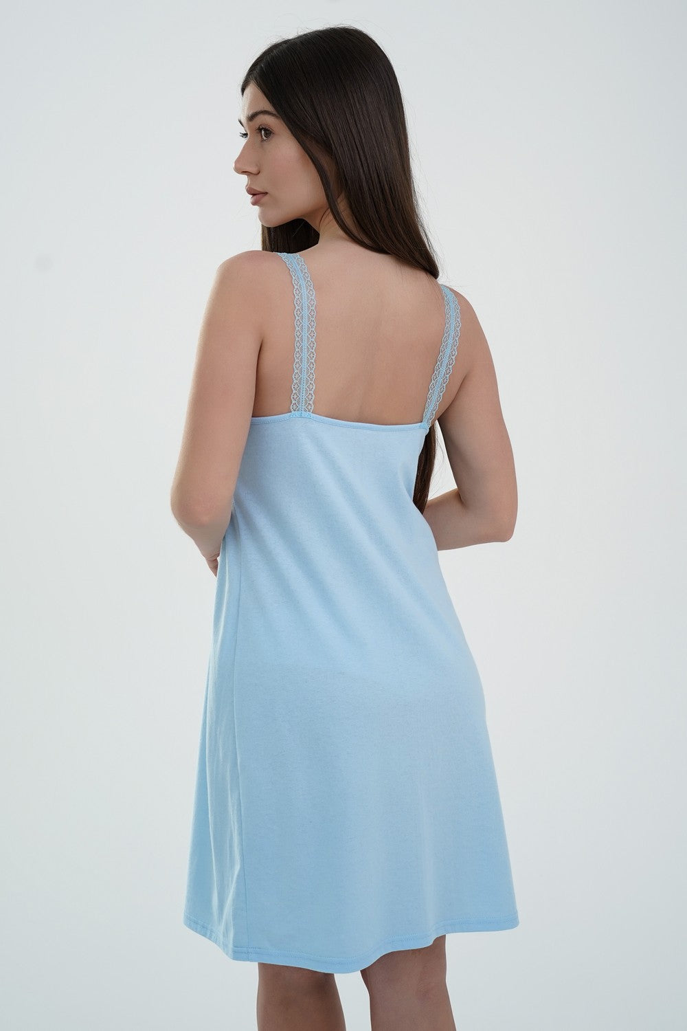 Рубашка для вагітних та годуючих мам 24144 blue