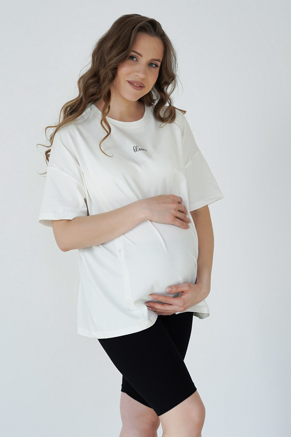 Хлопковая футболка для кормящих мам 24303 Bloom milk