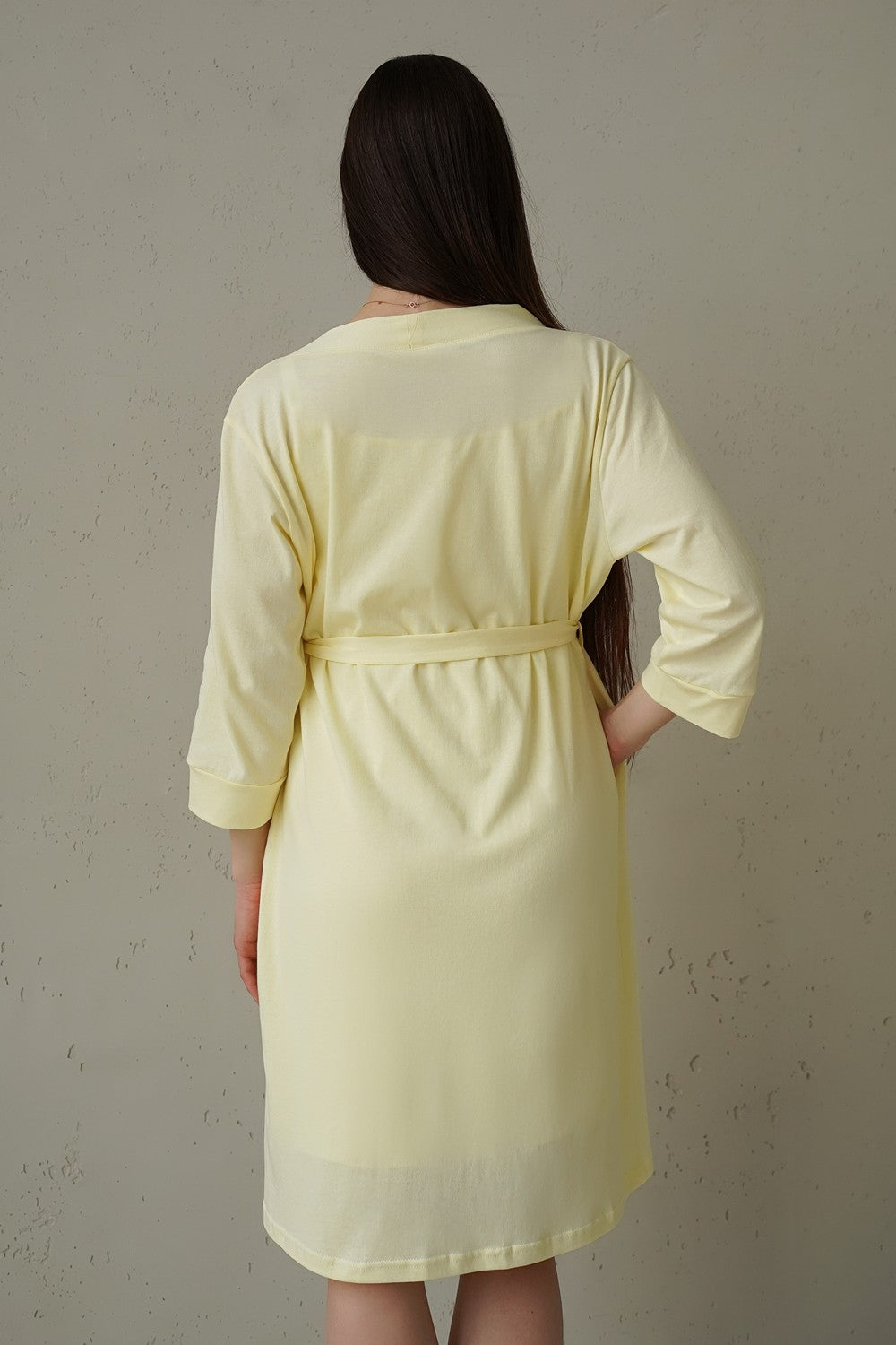 Хлопковый халат для беременных 25316 Smart Care pastel yellow