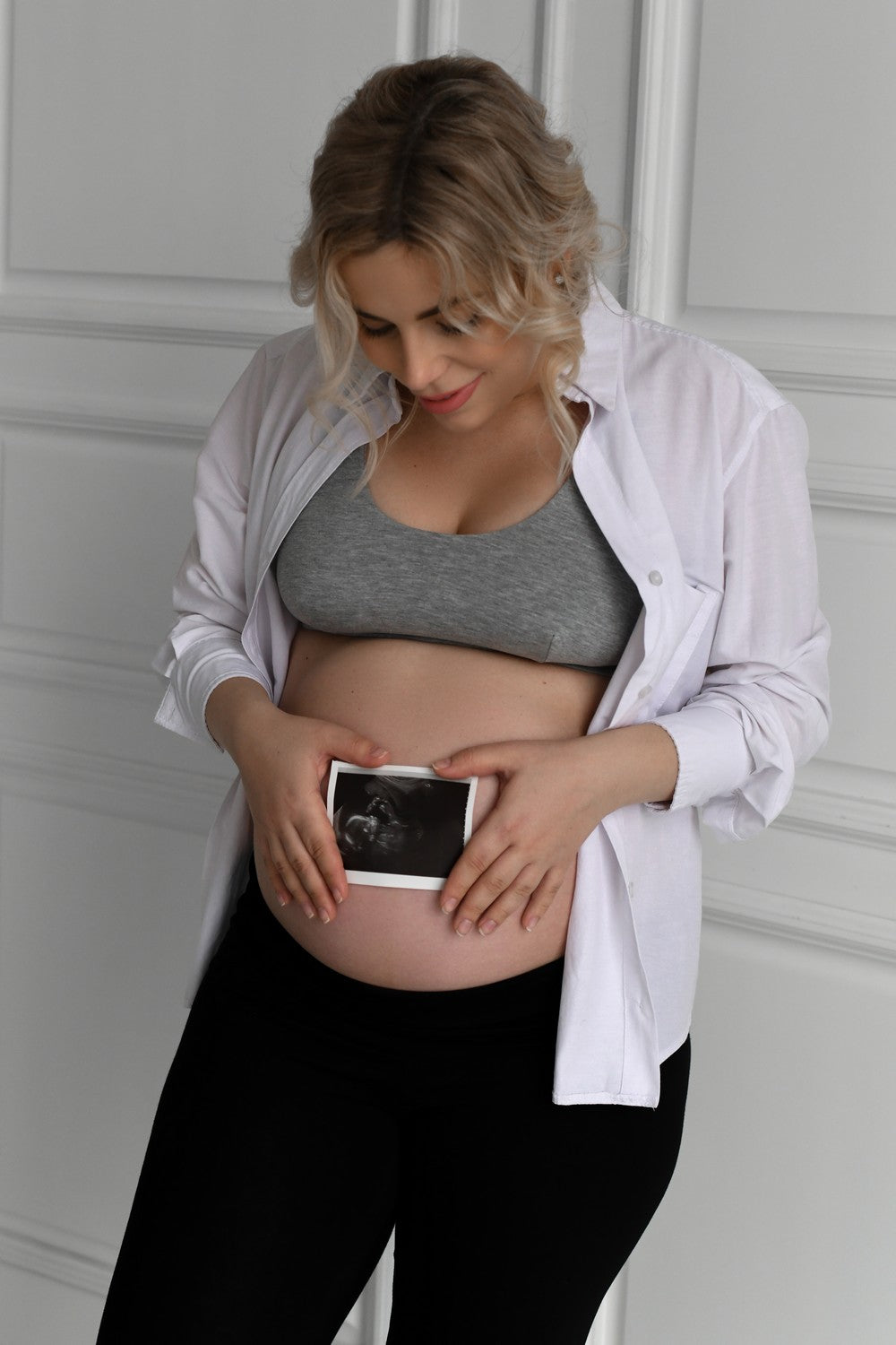 Хлопковые леггинсы для беременных 635