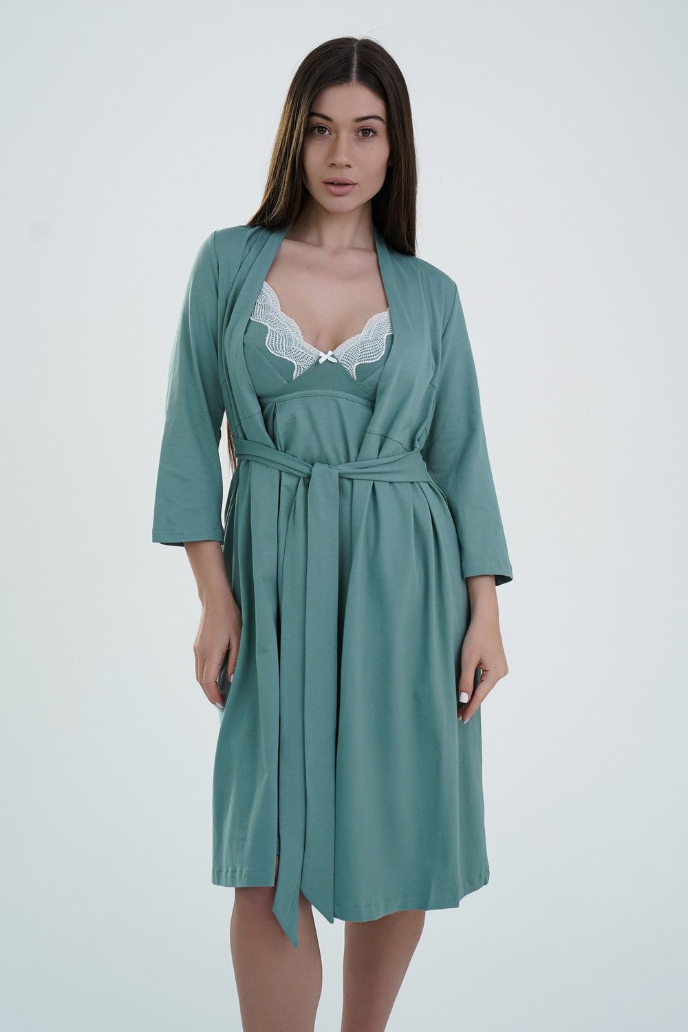 Халат для беременных и кормящих мам Rosemary 25310 green