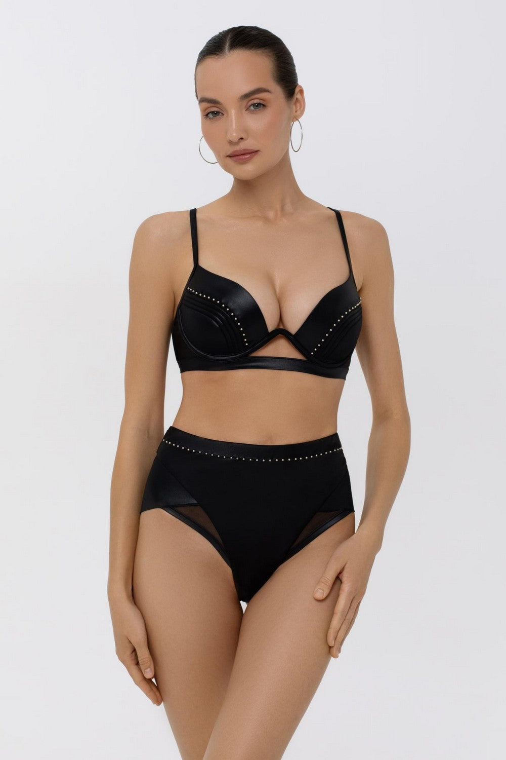 Високі плавки бразіліану L2513-Z-HRB Black Couture Marc & Andre