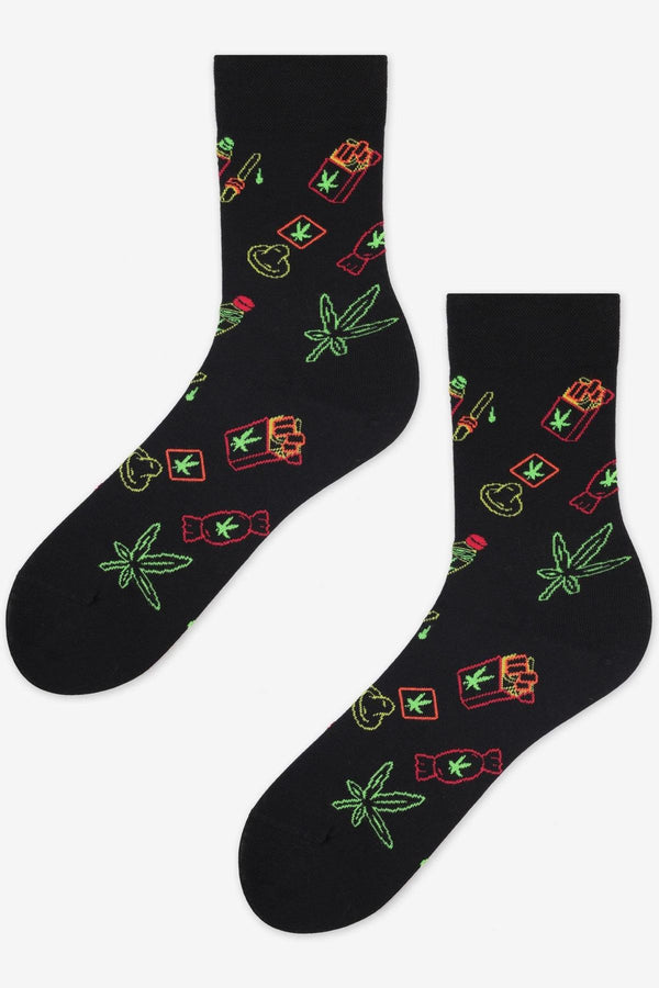 Мужские хлопковые носки Socks Neon Weed