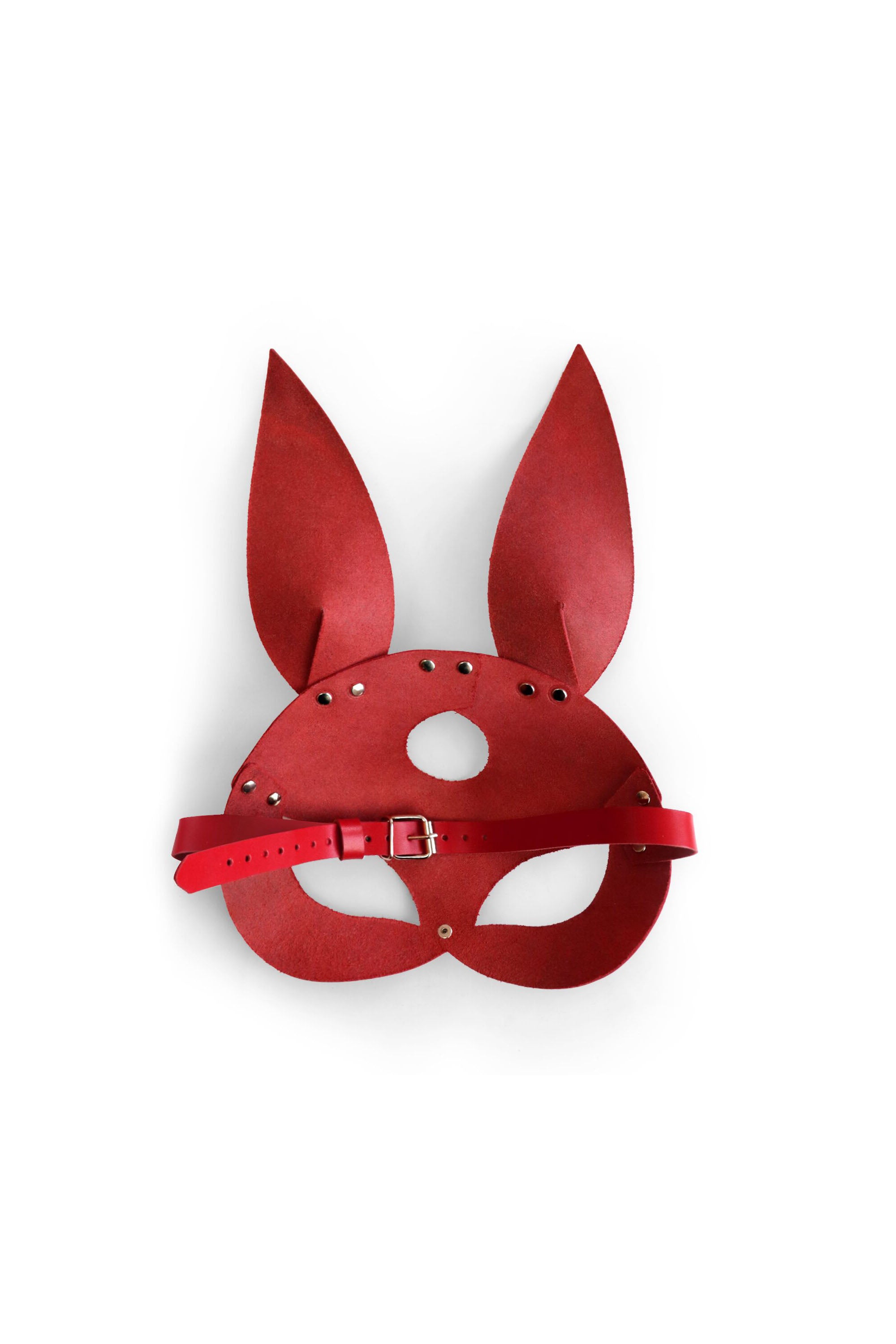 Кожаная маска Bunny red SO9645