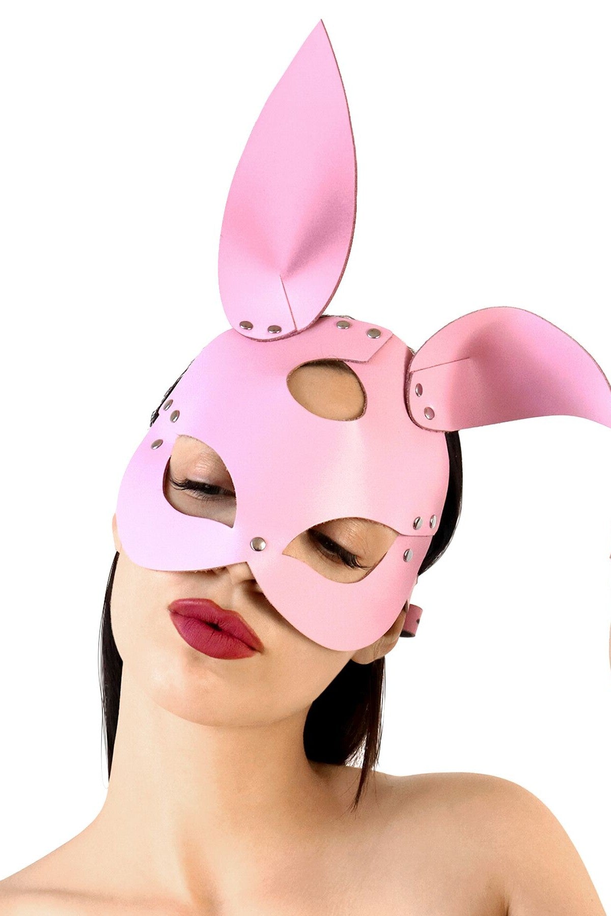Кожаная маска Bunny rose SO9647