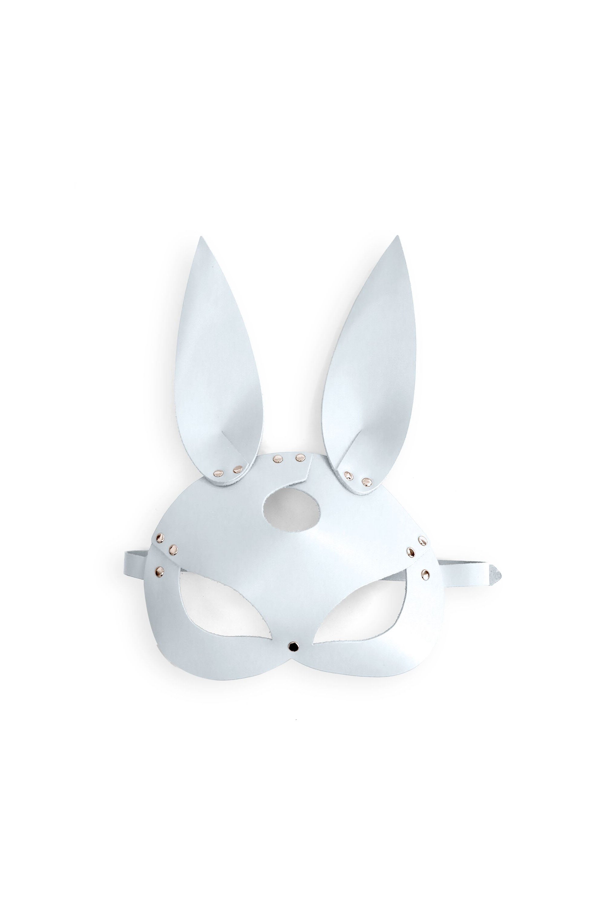 Кожаная маска Bunny white SO9646