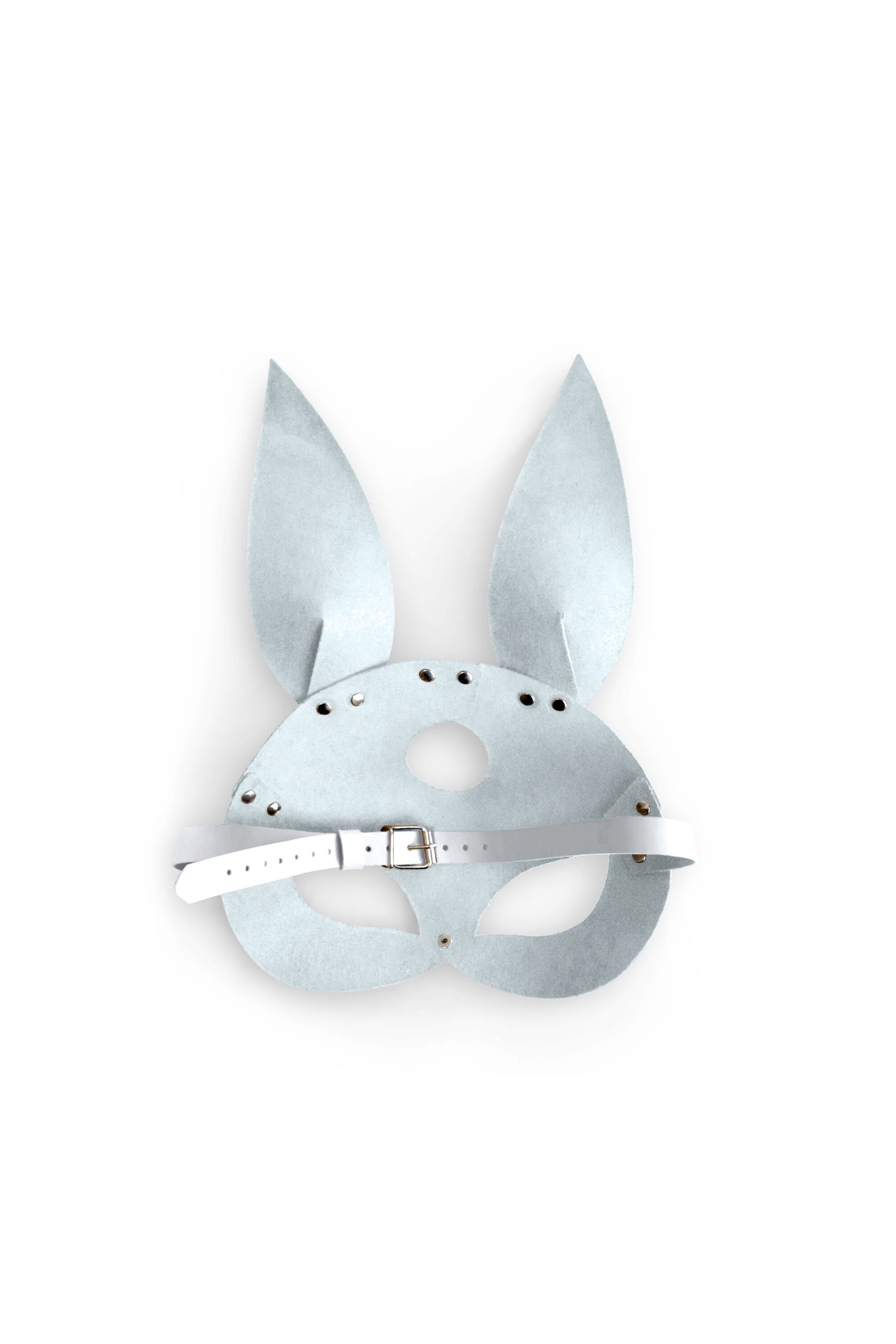 Кожаная маска Bunny white SO9646