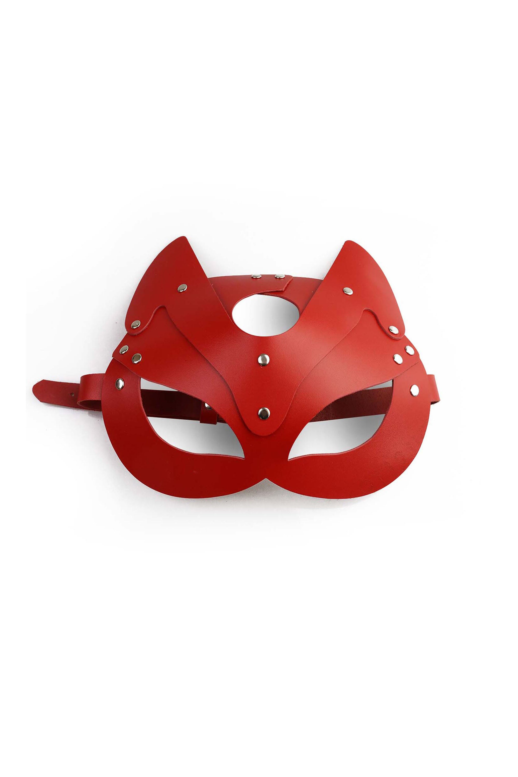 Кожаная маска Cat red SO7769