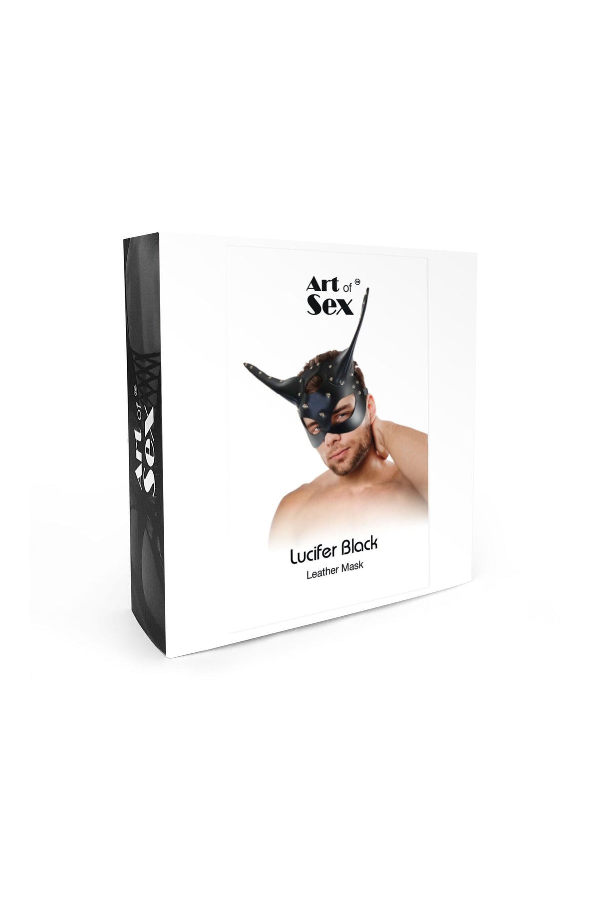 Кожаная маска Lucifer black SX0669