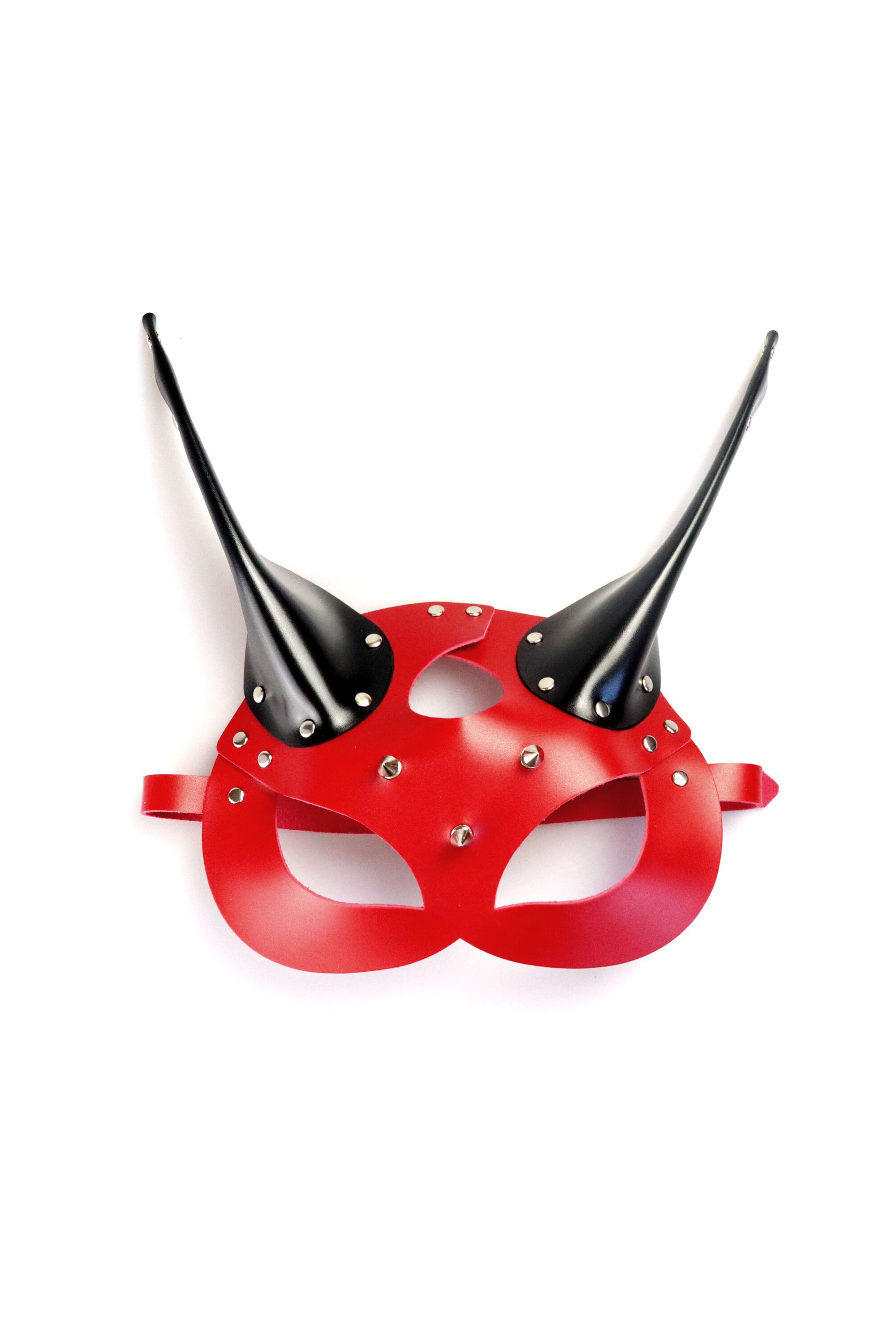 Кожаная маска Lucifer red/black SO9813