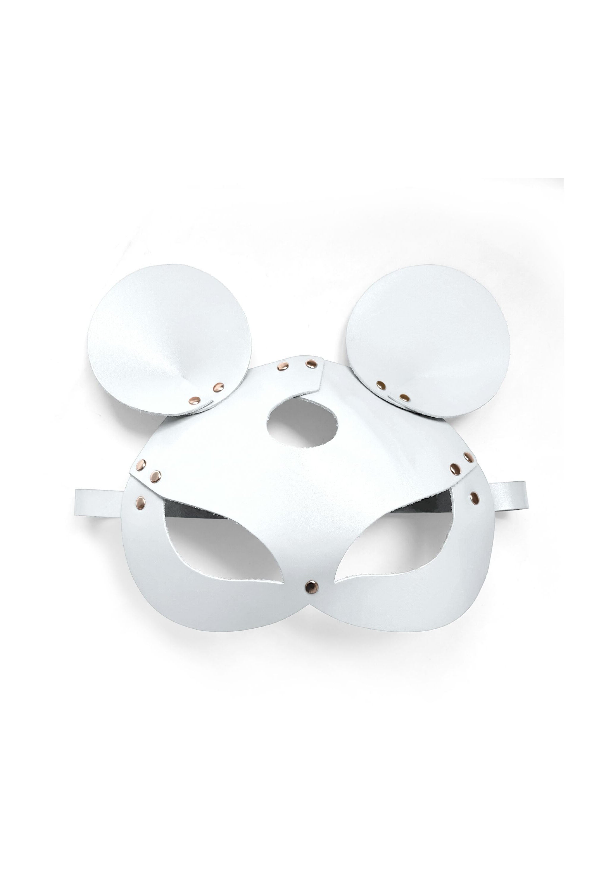 Кожаная маска Mouse white SO9651